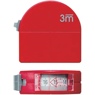FORMAT Taschenbandmaß mit Sichtfenster + Zirkelfunktion Format