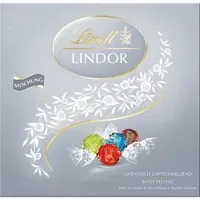 Lindt Pralinen Lindor Präsentbox, Mischung Silber, 187g, 15 Kugeln