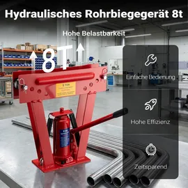 Wiltec Rohrbiegemaschine hydraulisch 8t Rohrbiegegerät Rohrbieger Biegemaschine