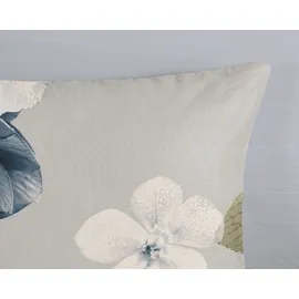 Muller Textil Gabin Blumen Blau 155 x 220 cm + 2 x 80 x 80 cm