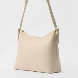 Valentino Samba Re Umhängetasche Polyurethan Beige/Weiß
