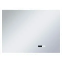 vidaXL LED-Badspiegel mit Berührungssensor und Zeitanzeige 80x60 cm