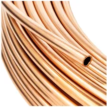 tecuro Kupferrohr, weich R220, ral-dvgw, - 6 x 1,0 mm, Meterware als Ring gewickelt, nach en 1057, dvgw