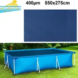 RAMROXX Solarabdeckplane Blau/Schwarz 550x275 cm