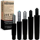 myneeed Bürostuhl - bis 200 kg - Gasdruckdämpfer für Drehstuhl, Chefsessel, Hocker, Schreibtischstuhl - Gasfedersäule Bürostuhl, Gasdruckfeder Gasfeder, Bürostuhlzubehör, TÜV, GS, LGA geprüft