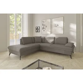 sit&more Ecksofa »Morris Jubi L-Form, B: 238 cm« mit Armteilfunktion & 1 Zierkissen, optional Bettfunktion