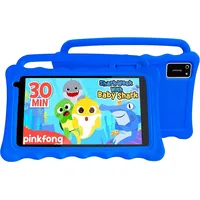 BYYBUO Verstecktes Ständerdesign Tablet (7", 32 GB, Android 12, 2,4G+5G, Für Kinder, 1920x1200 Full HD Display mit kinderfreundlicher Hülle) blau