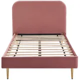 SalesFever Polsterbett 90 x 200 cm Rosa/Gold