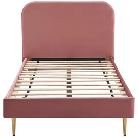 SalesFever Polsterbett 90 x 200 cm Rosa/Gold