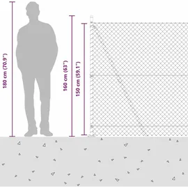 vidaXL Zaunpfosten 10 x 1,5 m Grün/Stahl