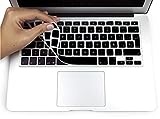 MyGadget Tastaturschutz QWERTY für Apple MacBook Pro Retina 13 & 15 Zoll (bis 2016) | Air 13 Zoll (bis 2018) - Folie für Spanische Tastatur - Schwarz