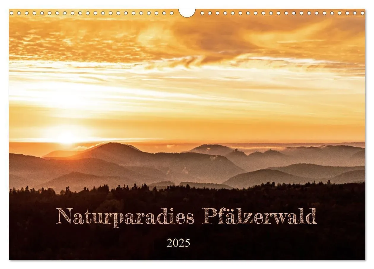 Naturparadies Pfälzerwald (Wandkalender 2025 Din A3 Quer)  Calvendo Monatskalender