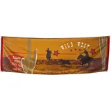 Boland 54310 - Banner Wild West, 1 Stück, Größe 220 x 74 cm, Saloon, Wilder Westen, Cowboy, Indianer, Wanddekoration, Dekoration, Mottoparty, Geburtstag, Karneval, Girlande