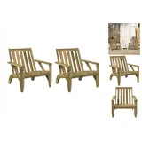 vidaXL Adirondack-Gartenstühle 2 Stk. 75x77x77 cm Kiefer Imprägniert