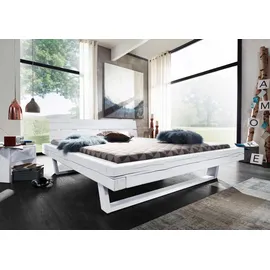 G + K Balkenbett Fichte 180x200x87 weiß lackiert Vancouver 711
