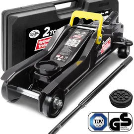 DEUBA hydraulischer Wagenheber 2t 85-330mm inkl. Koffer inkl. Gummiauflage KFZ Rangierwagenheber