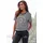 H.I.S. T-Shirt H.I.S, Damen, Gr. 44/46, schwarz (schwarz gestreift), Web, Obermaterial: 100% Baumwolle, gestreift, figurumspielend hüftlang, Rundhals, normaler Saum, Shirts T-Shirt, gestreift mit Print, Loungewear