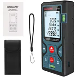 Laser Entfernungsmesser 50 M – Digitales Laser Messgerät Lm50 Für Länge, Fläche, Volumen Und Pythagoras Messung Mit Lcd Hintergrundbeleuchtung, Ip54