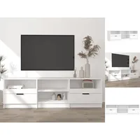 VidaXL TV-Schrank Hochglanz-Weiß 150x33,5x45 cm Holzwerkstoff