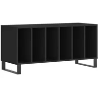 VidaXL Plattenschrank Schwarz 100x38x48 cm Holzwerkstoff