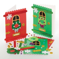 Weihnachtstür Karten-Set (pro Set 6) Bastelaktivitäten zu Weihnachten
