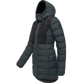 Ragwear Winterjacke "Ashanta Block", Damen, Gr. XXL (44), grau (dunkelgrau), Außenmaterial: 100% Polyester. Innenfutter: 100% Polyester. Wattierung: 100% Polyester, tailliert ca.
