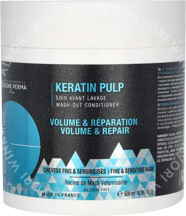 Eugene Perma Essentiel Keratin Pulp TH Wash Out Conditioner – Spülung mit Keratin – Für geschmeidiges, pflegeleichtes Haar – 500 ml