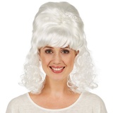 Tectake Frauenperücke Barock Lady | weiß | Weiß