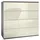 Vladon Pavos V3 76 x 76 x 35 cm Anthrazit matt / Creme Hochglanz