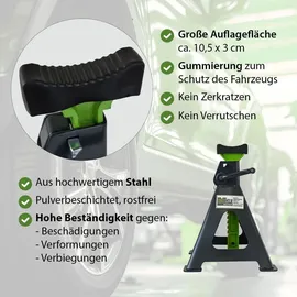 Trutzholm Unterstellbock Stahl 380-600 mm grün 6 Tonnen