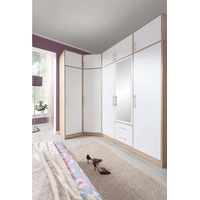 Stylefy Schlafzimmer-Set Egon Sonoma Eiche Weiß Hochglanz, (Set (3-St), Flur-Set), bestehend aus 3xGarderobenschrank, variabel stellbar, Spanplatte, Modern Design weiß