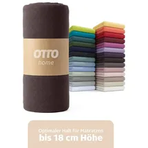 OTTO home Spannbettlaken Physalis Jersey 140 x 200 cm braun