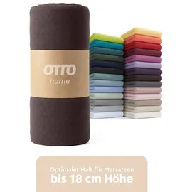 OTTO home Spannbettlaken Physalis Jersey 140 x 200 cm braun