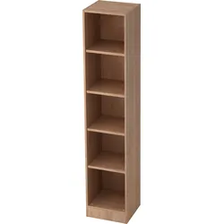 bümö office Regal Nussbaum, Standregal Holz - Aktenregal für Ordner & Bücher, Bücherregal 40 cm schmal, 5 OH Regal Wand, Büroregal, Holzregal,