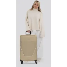 Stratic taska 4-Rollen Trolley L 76 cm mit Dehnfalte taupe