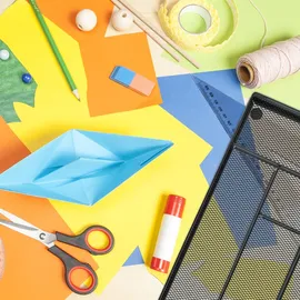 Relaxdays Besteckkasten für Schubladen 5 x 28,5 x 40,5 cm 6 Fächer Metall anthrazit