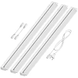 ledscom.de LED Unterbau-Leuchte LIWO 3er Set 91cm schwenkbar weiß
