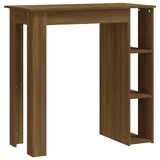 vidaXL Bartisch mit Regal Braun 102x50x103,5 cm Holzwerkstoff