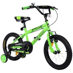 Actionbikes Kinderfahrrad Zombie 16 Zoll, V-Brake-Bremsen, höhenverstellbar, Stützräder, Reflektoren