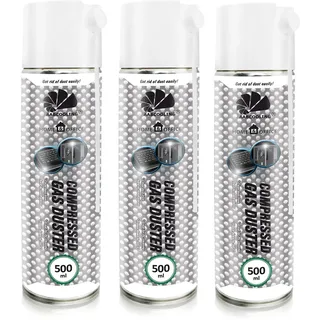AABCOOLING 3 x 500ml Home&Office Druckluftspray Gas Duster Reinigungsgeräte, Luftdruckspray, Staubgebläse, Büromaterial, Luft-druck Compressed Air, K3