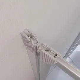 Schulte Home Schulte Duschabtrennung faltbar für Badewanne 70-80 cm, Sicherheitsglas ESG Klar hell, Profilfarbe: Alu Natur - Grau