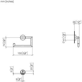 Dornbracht Papierrollenhalter, ohne Deckel, 83500979-27, Farbe: Light Gold gebürstet