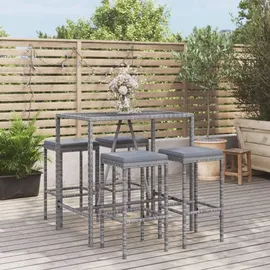 vidaXL Gartenbar-Set 5-tlg. Grau