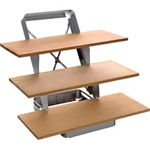 All'Grill Räucherbrett Treppe 30 x 28 x 26 cm Edelstahl weiß