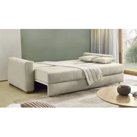 Jockenhöfer Schlafsofa JOCKENHÖFER GRUPPE "Micha, B: 237 cm, Liegefl. 155x197 cm", grau (grau, beige 426, 17), B:237cm T:104cm, Korpus: 100% Polyester;Kissen: 100% Polyester, Sofas, Schlafsofa, mit Bettfunktion, Bettkasten & Zierkissen