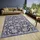 HANSE HOME Caracci blau, B:200cm H:8mm L:280cm, Jute, Polyester, Polypropylen (PP), Teppiche, Teppich, Läufer, Orientalisch, Kurzflor, Wohnzimmer, Schlafzimmer, Esszimmer,