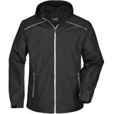 James & Nicholson Regenjacken Herren Schwarz/Silber 3XL