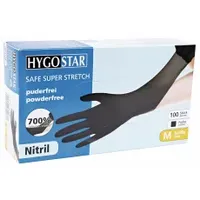 Franz Mensch Nitrilhandschuhe Safe Super Stretch schwarz, 9/L 24cm 100 Stück,