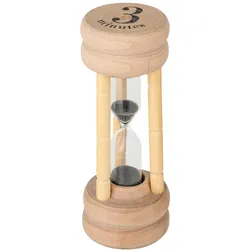 Zahnputzuhr Holz 3 Minuten Timer 1 St