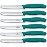 Victorinox Swiss Classic Tomaten-/Tafelmesser-Set 11 cm 6-tlg. Grün